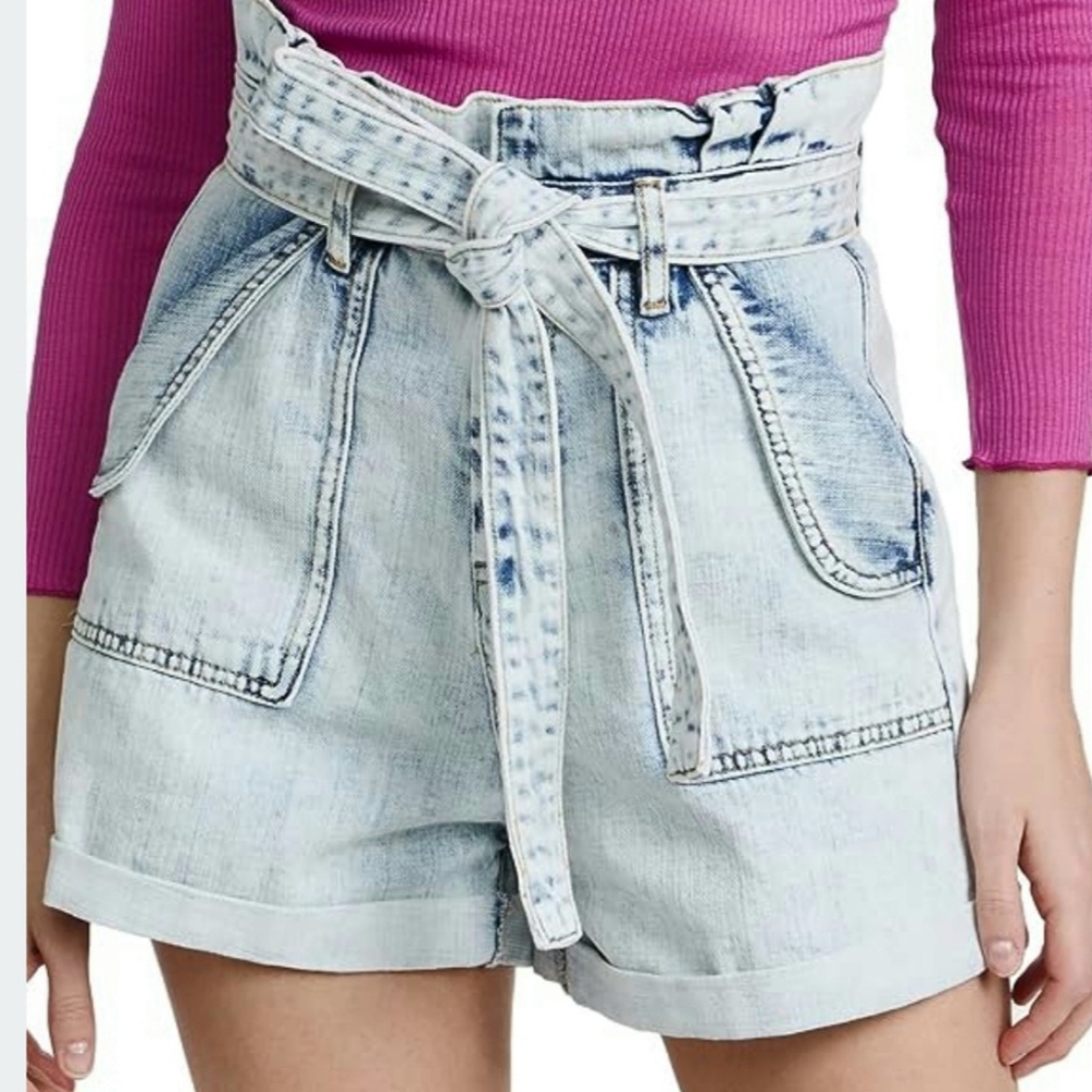 Blank NYC Denim Jean Shorts Women's Size 25 High Rise